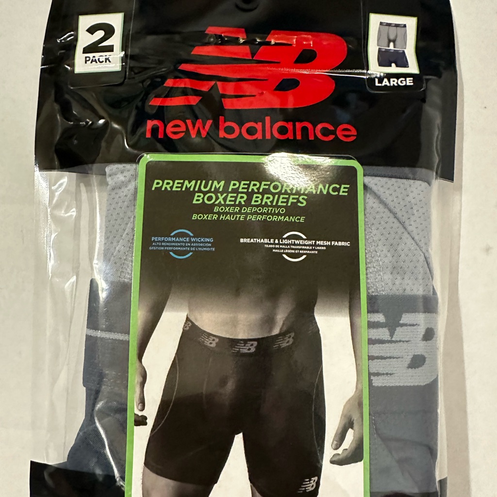 New Balance Premium Performance Boxer Briefs Comfortable & Durable L 2pack Nwt